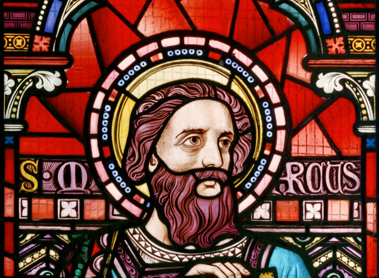 Crick, detalhe East Window, Lavers & Barraud, John Millner Allen (1827-1902), São Marcos, 1863 de John Millner Allen