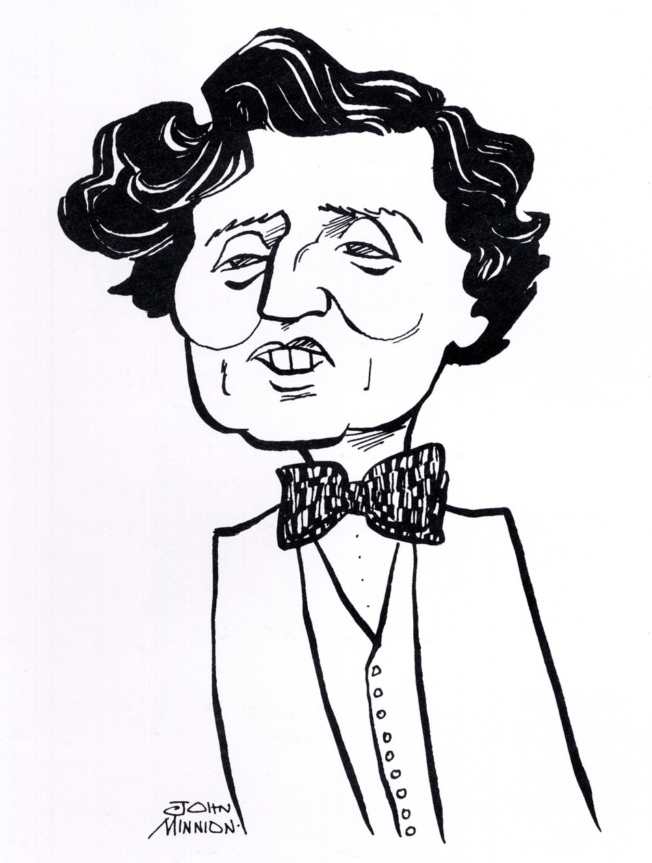 Alban Berg, caricatura - compositor austríaco, 9 de fevereiro de 1885 - 24 de dezembro de 1935 de John Minnion