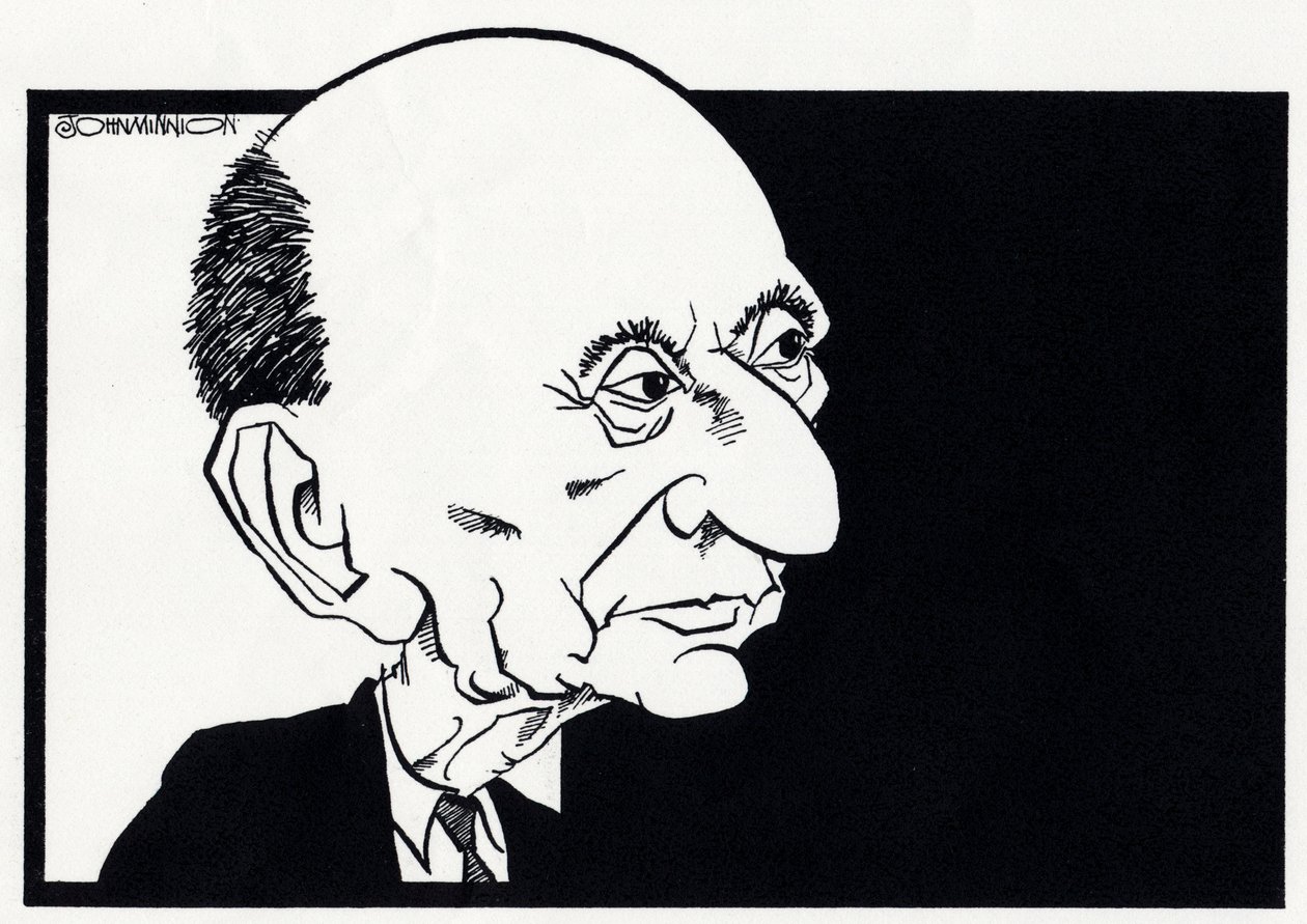Arnold Schoenberg, caricatura de John Minnion