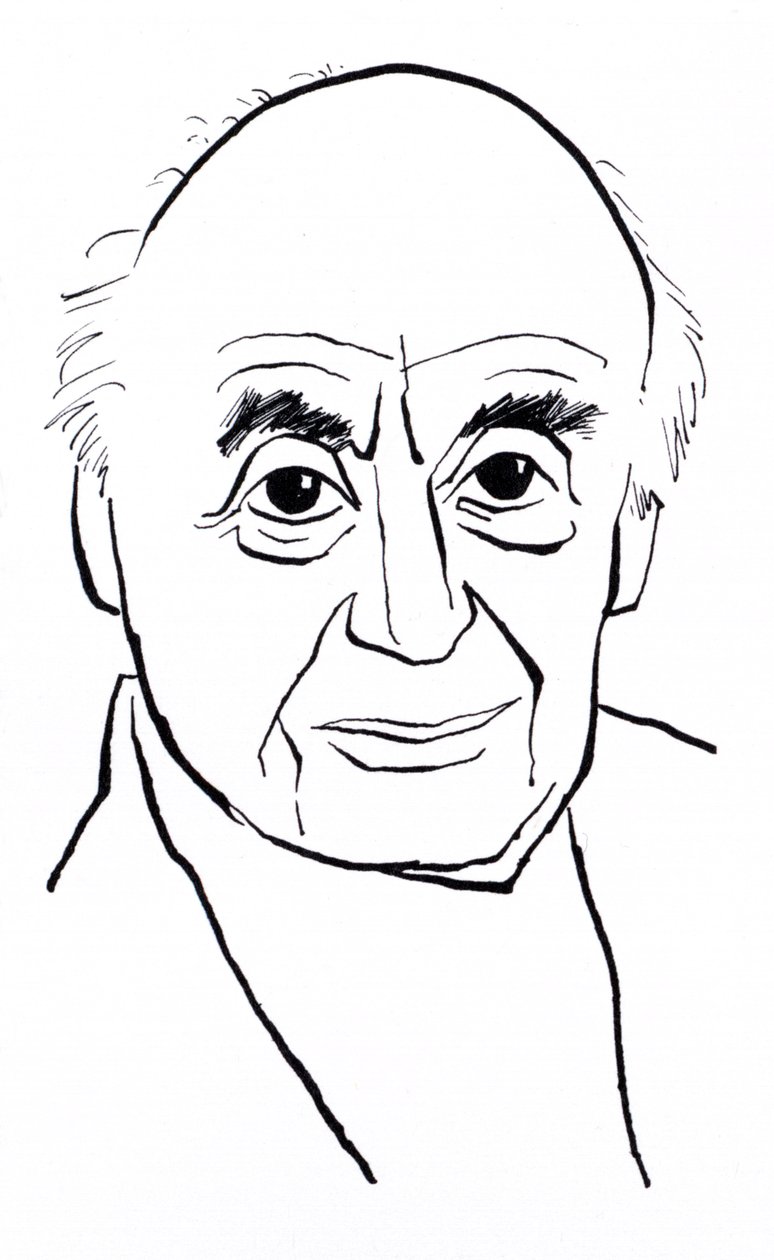 Berthold Goldschmidt, caricatura de John Minnion