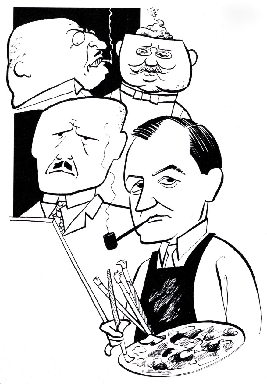 George Grosz, caricatura de John Minnion
