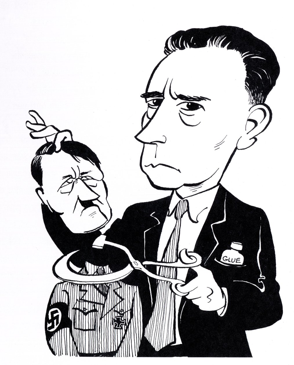 John Heartfield, caricatura com Adolf Hitler de John Minnion