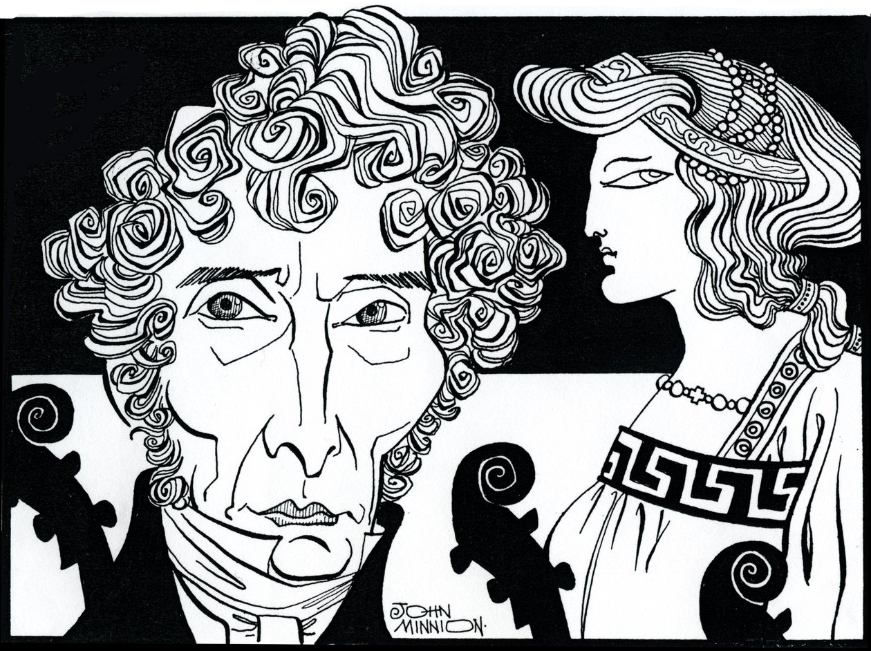 Luigi Cherubini com Médée (personagem da ópera cómica com o mesmo nome) de John Minnion