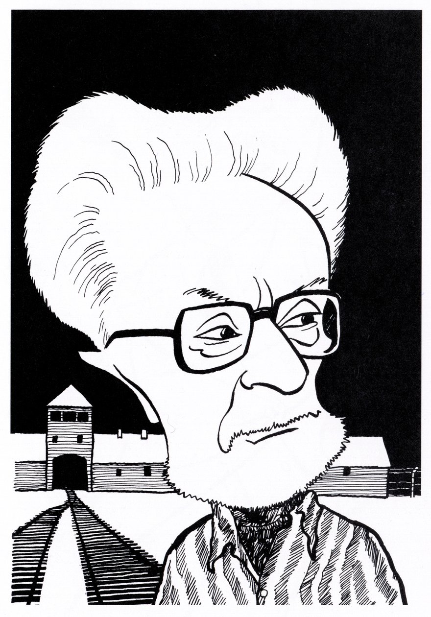 Primo Levi, caricaturas de John Minnion