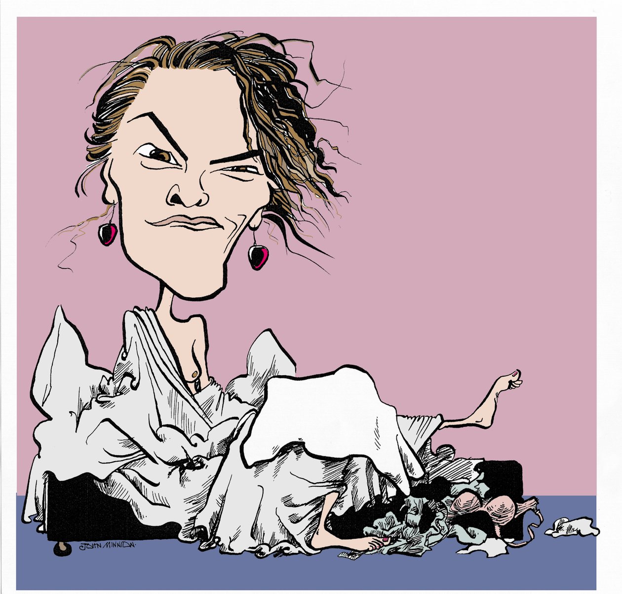 Tracey Emin, caricatura de John Minnion