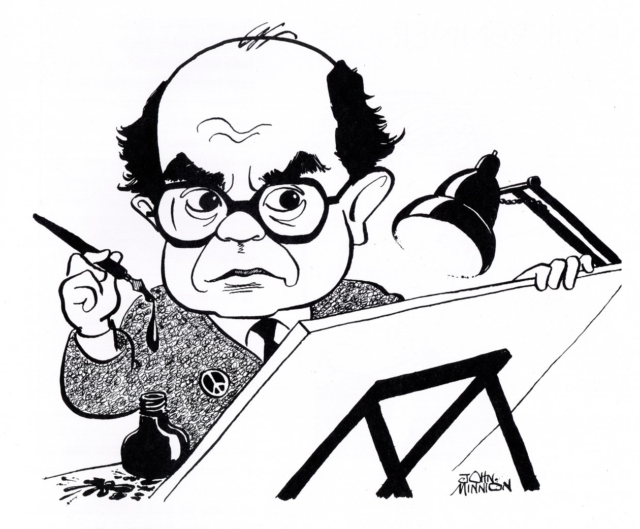 Vicky (Victor Weisz), caricatura de John Minnion