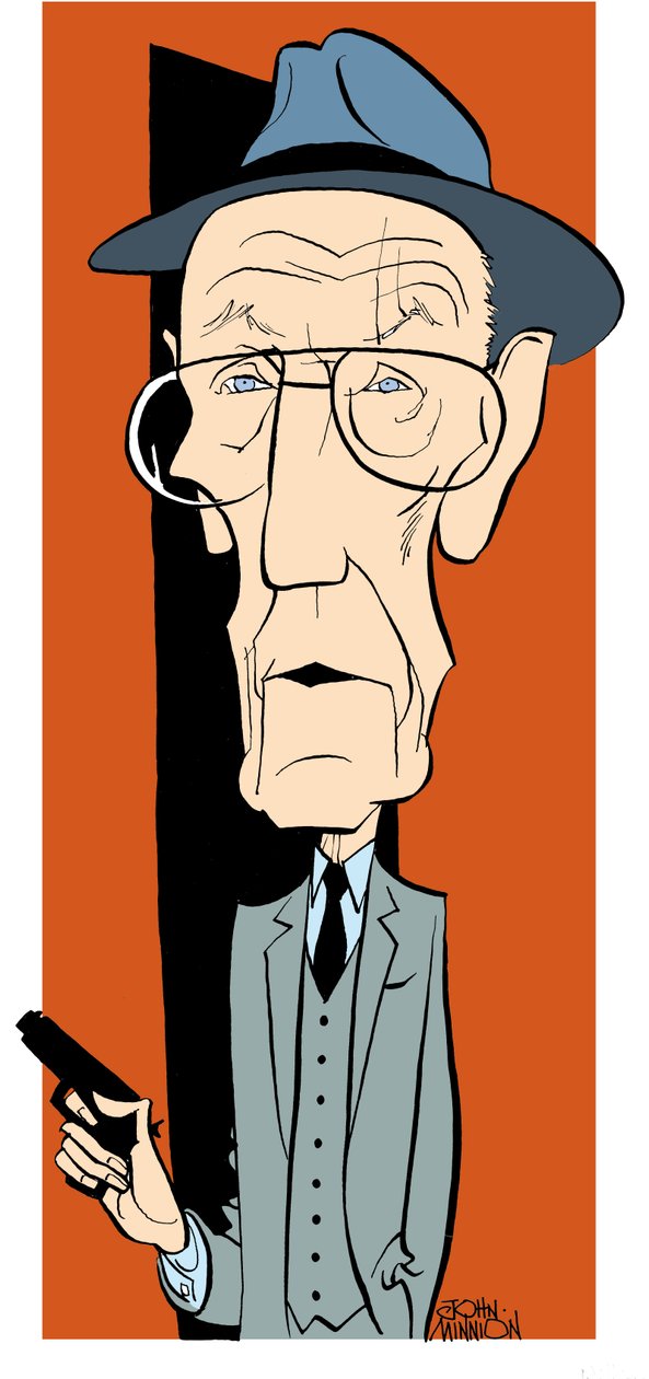 William S Burroughs, caricatura de John Minnion de John Minnion