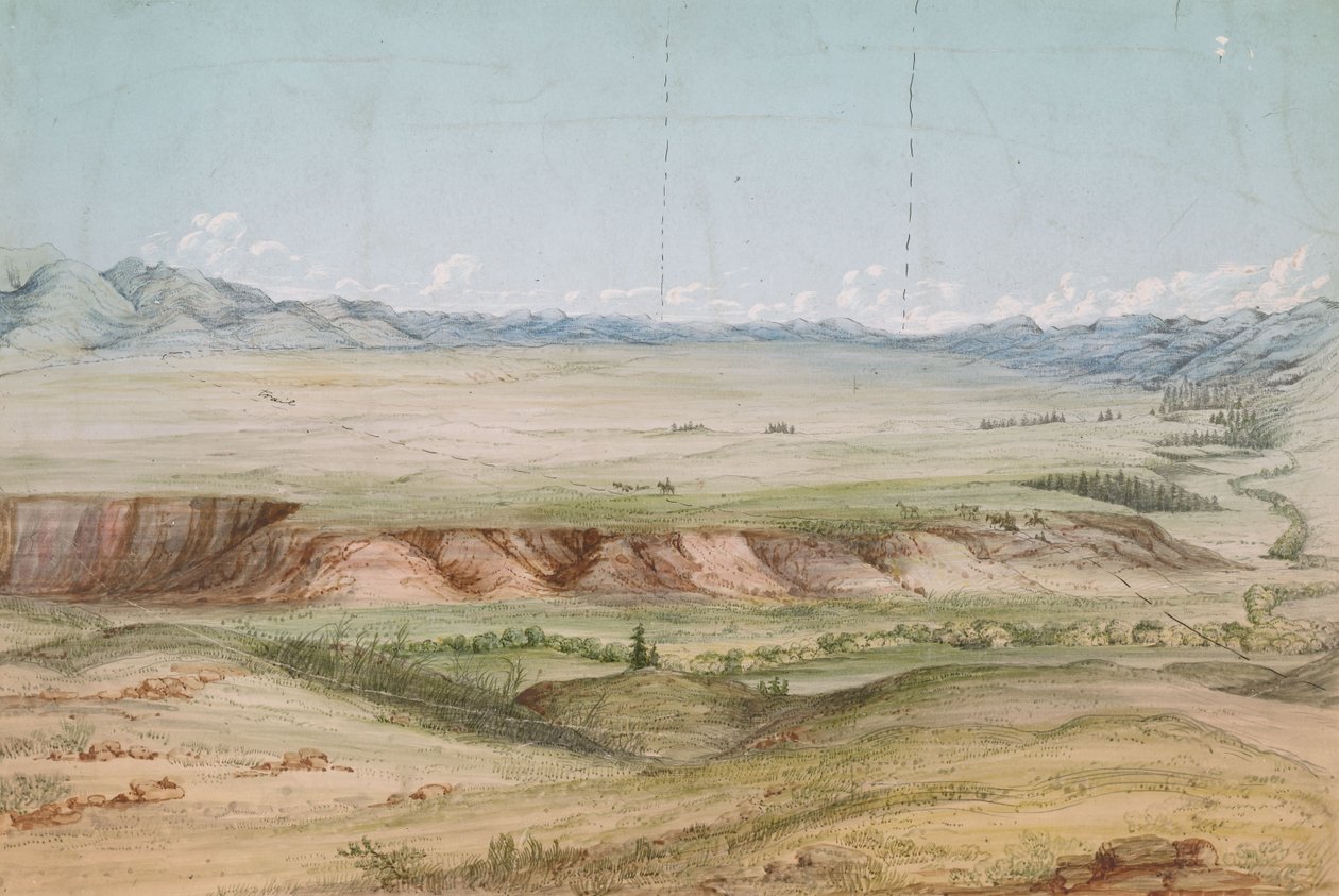 A pradaria Big Hole vista do norte de John Mix Stanley