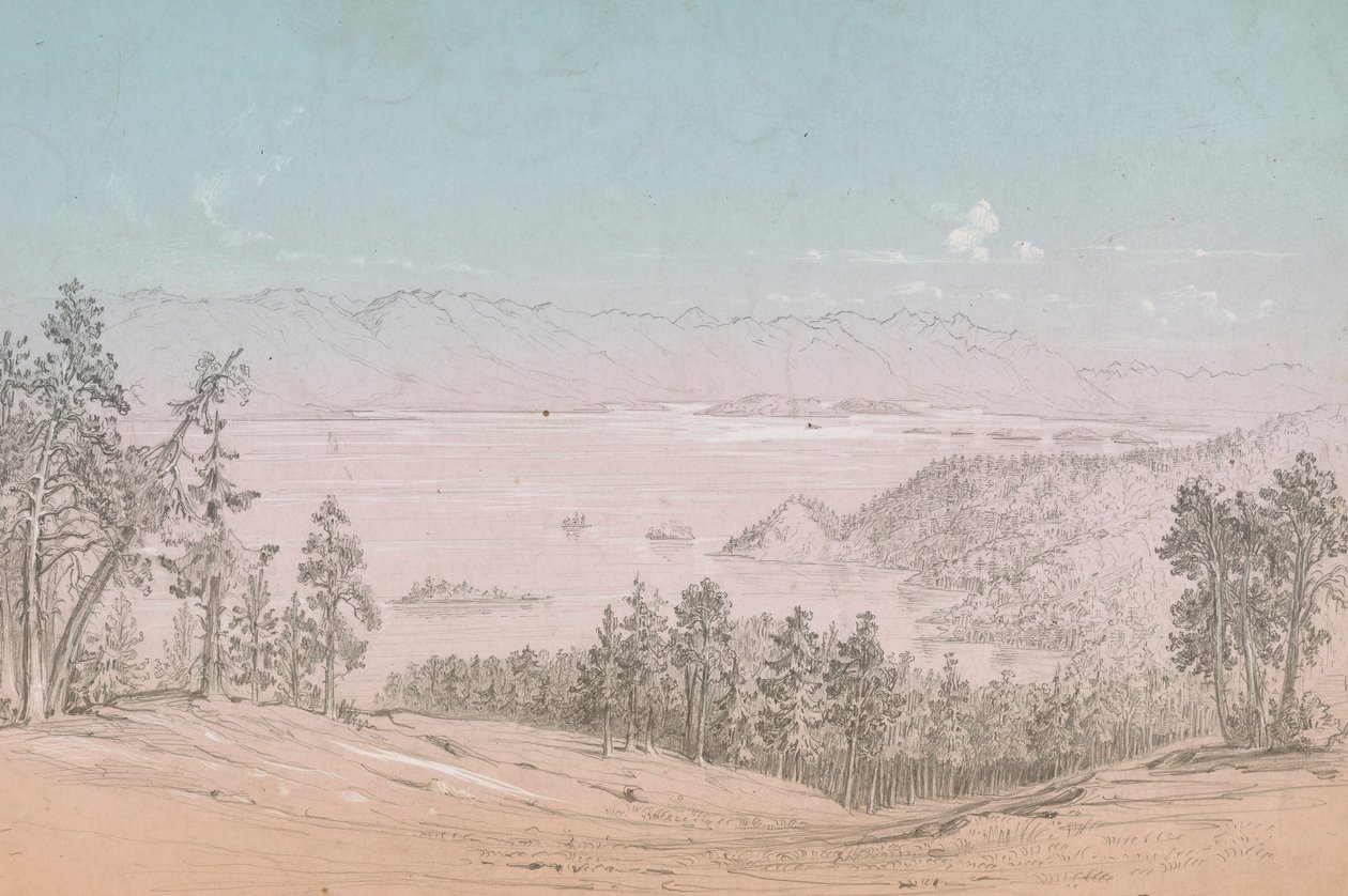 Lago Flathead, Olhando para o Sul de John Mix Stanley