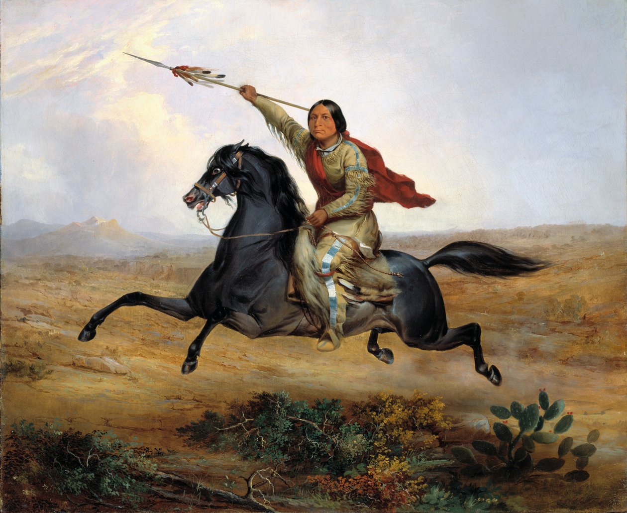 Ko-rak-koo-kiss, um guerreiro Towoccono, 1844. de John Mix Stanley