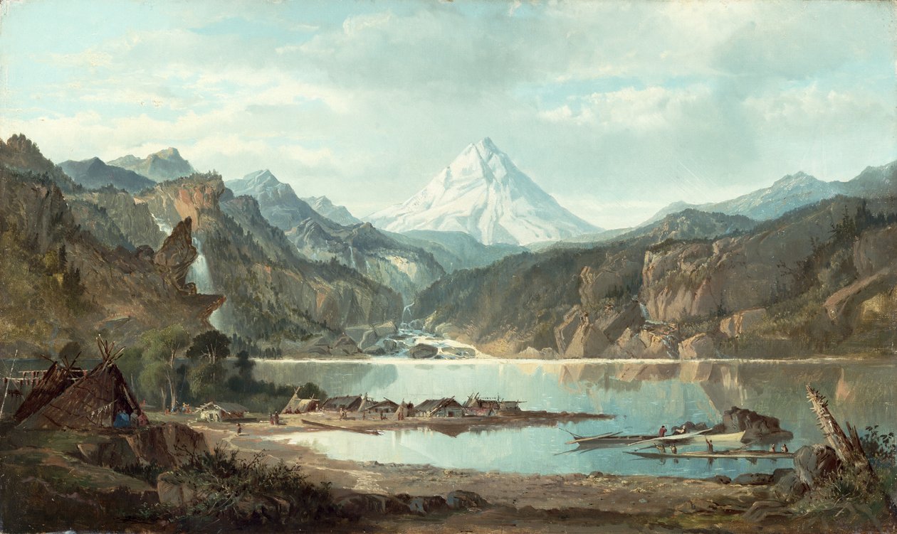 Paisagem montanhosa com índios, 1870-75 de John Mix Stanley
