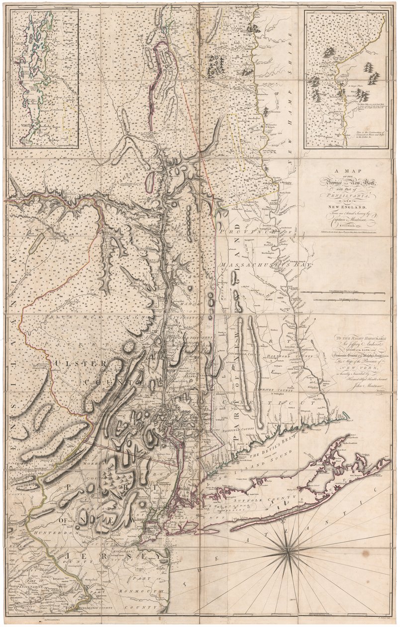 Um mapa da província de Nova Iorque... pelo Capitão Montresor de John Montresor