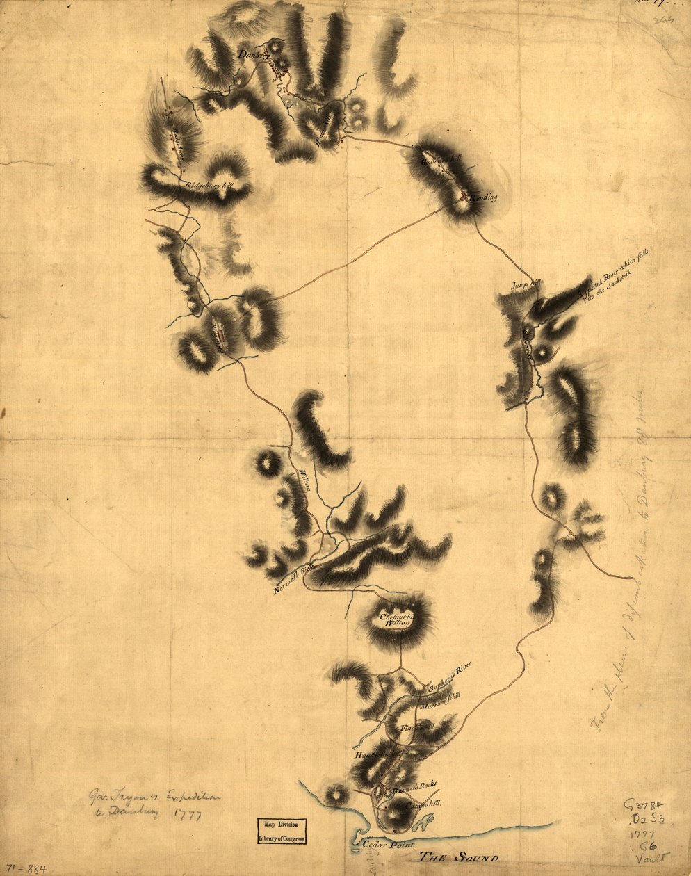 Expedição do Governador Tryon a Danbury, 1777. LOC gm71000884 de John Montresor