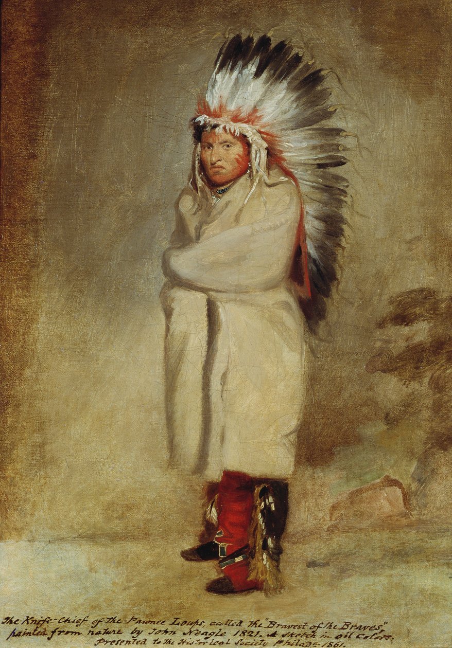 Chefe de facas dos Pawnee Loups, 1821 de John Neagle