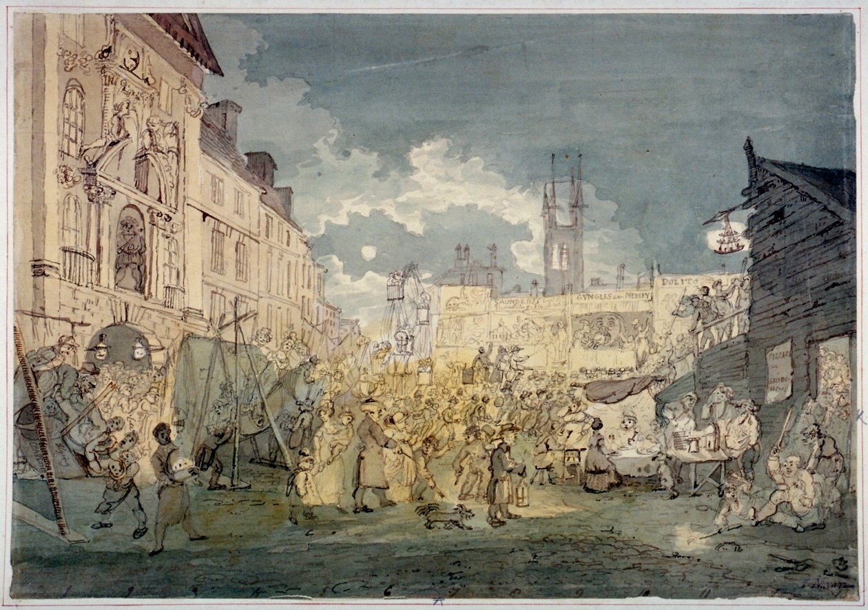 Bartholomew Fair, West Smithfield, City of London, 1813.                                 de John Nixon