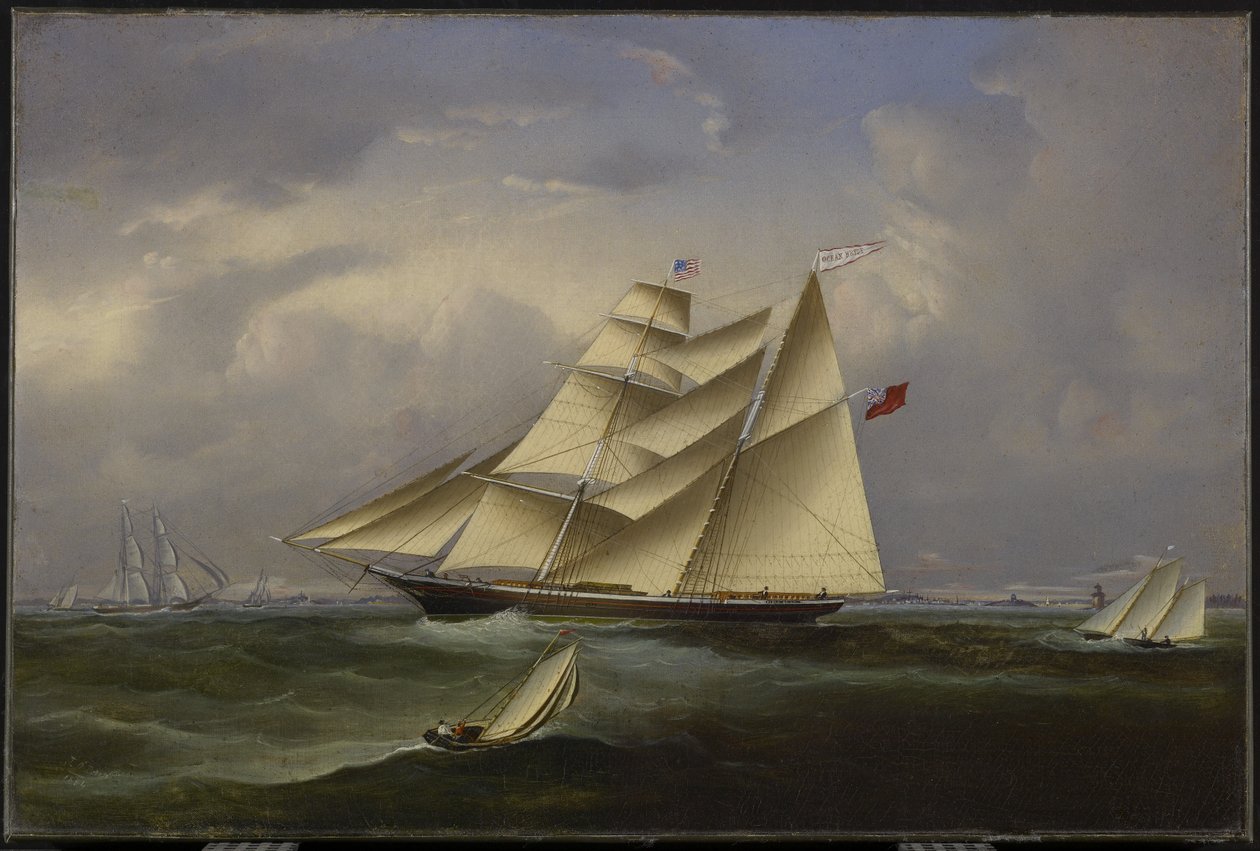 A noiva do oceano saindo do porto de Halifax, 1854 de John OBrien