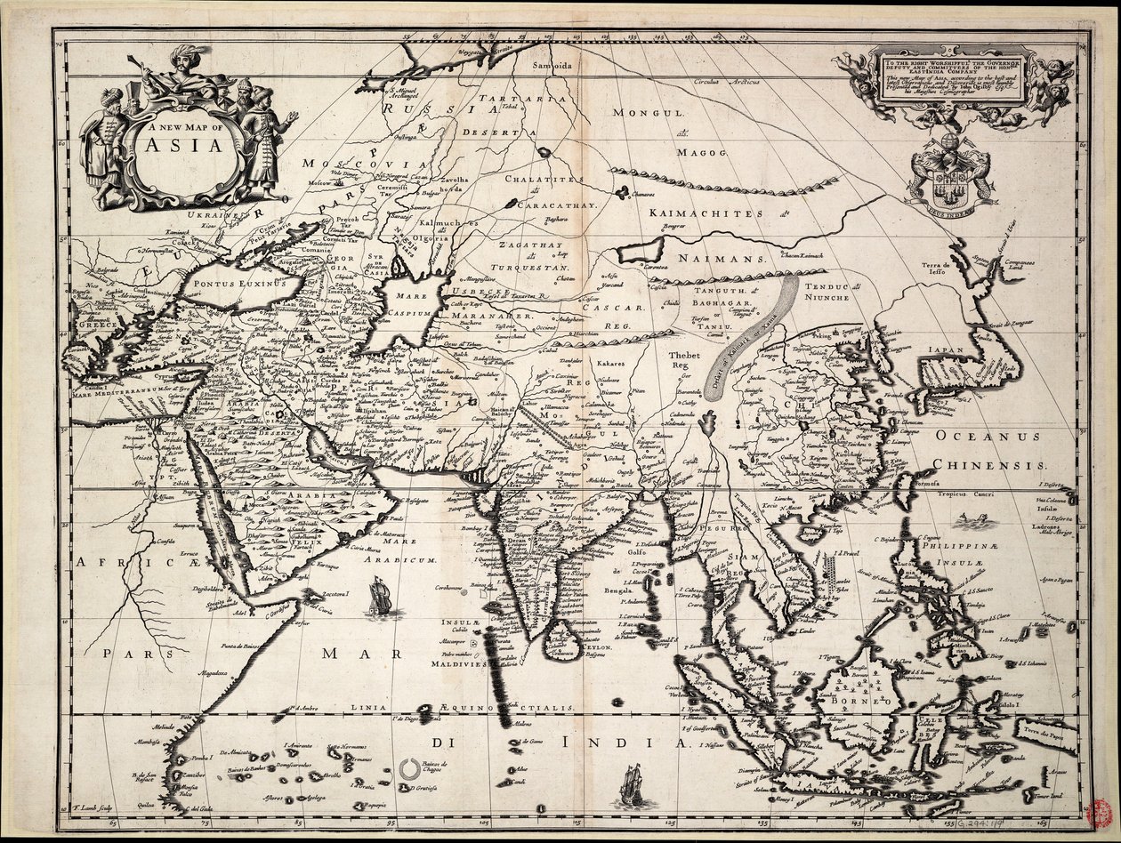 Um novo mapa da Ásia de John Ogilby