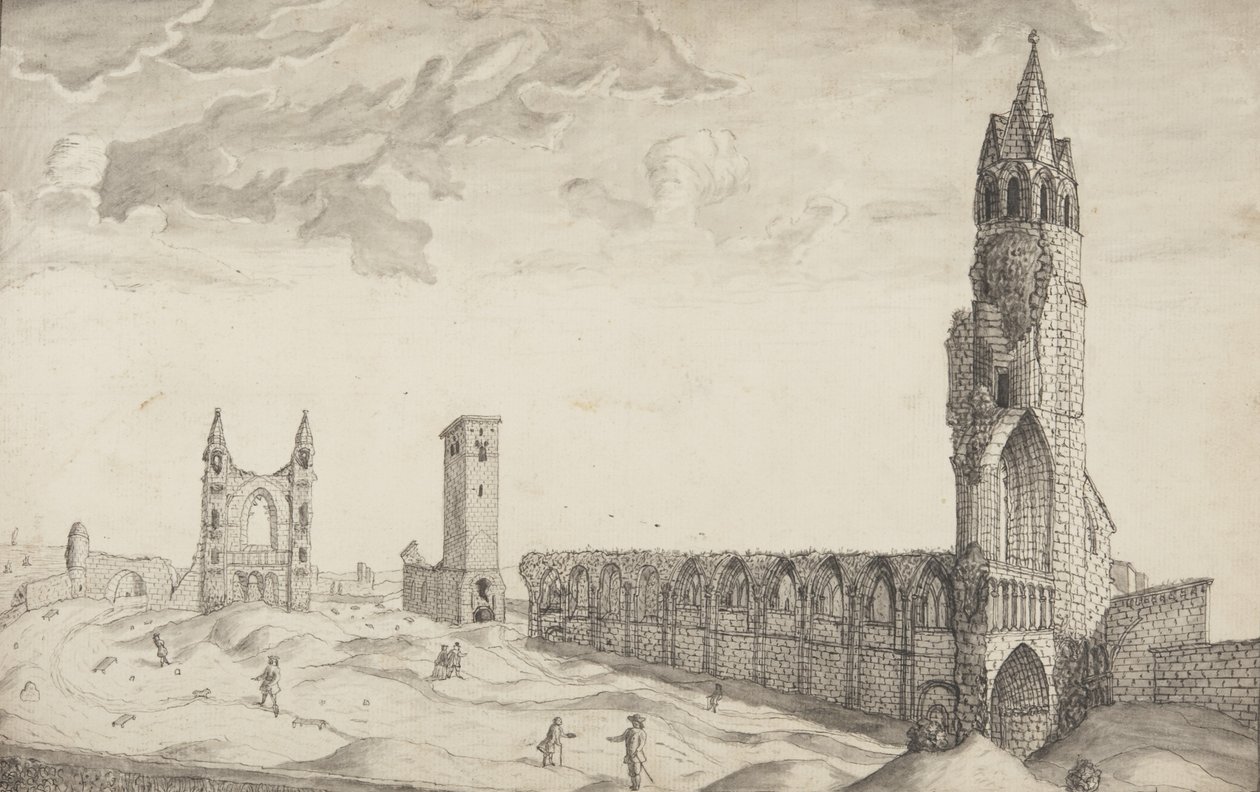 St Andrews Delineado (caneta e papel) de John Oliphant