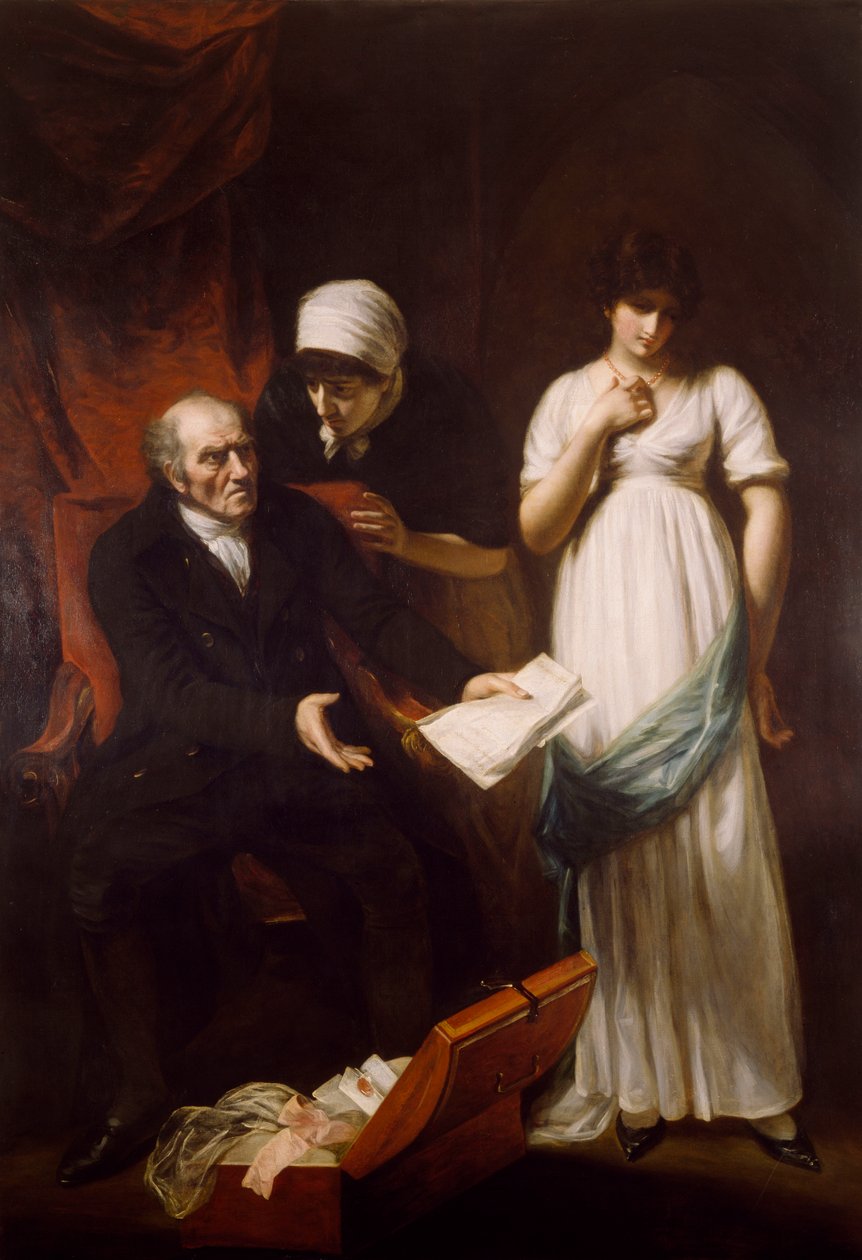 O Pai Irado ou A Descoberta da Correspondência Clandestina, 1802 de John Opie