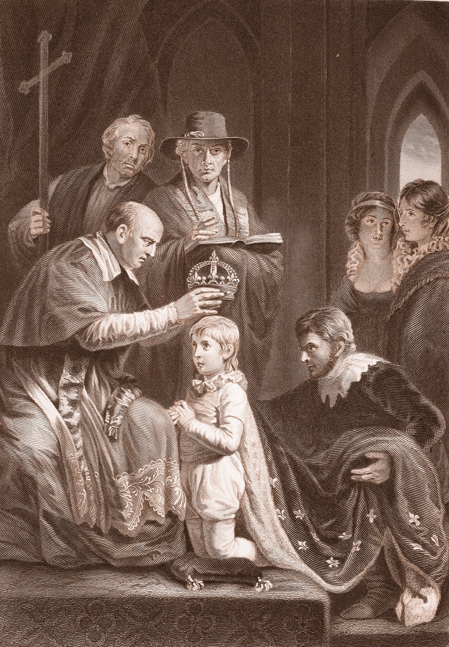 A coroação de Henrique VI, gravada por AH Payne de John Opie