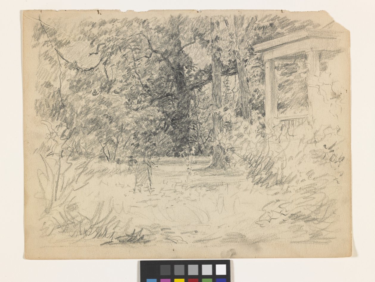 Estudo para Winifred At The Hermitage (lápis em papel não branco) de John Otis Adams
