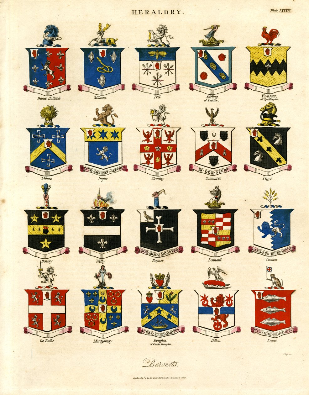 Brasões de armas dos baronetes britânicos; Chapa LXXXIX de John Pass
