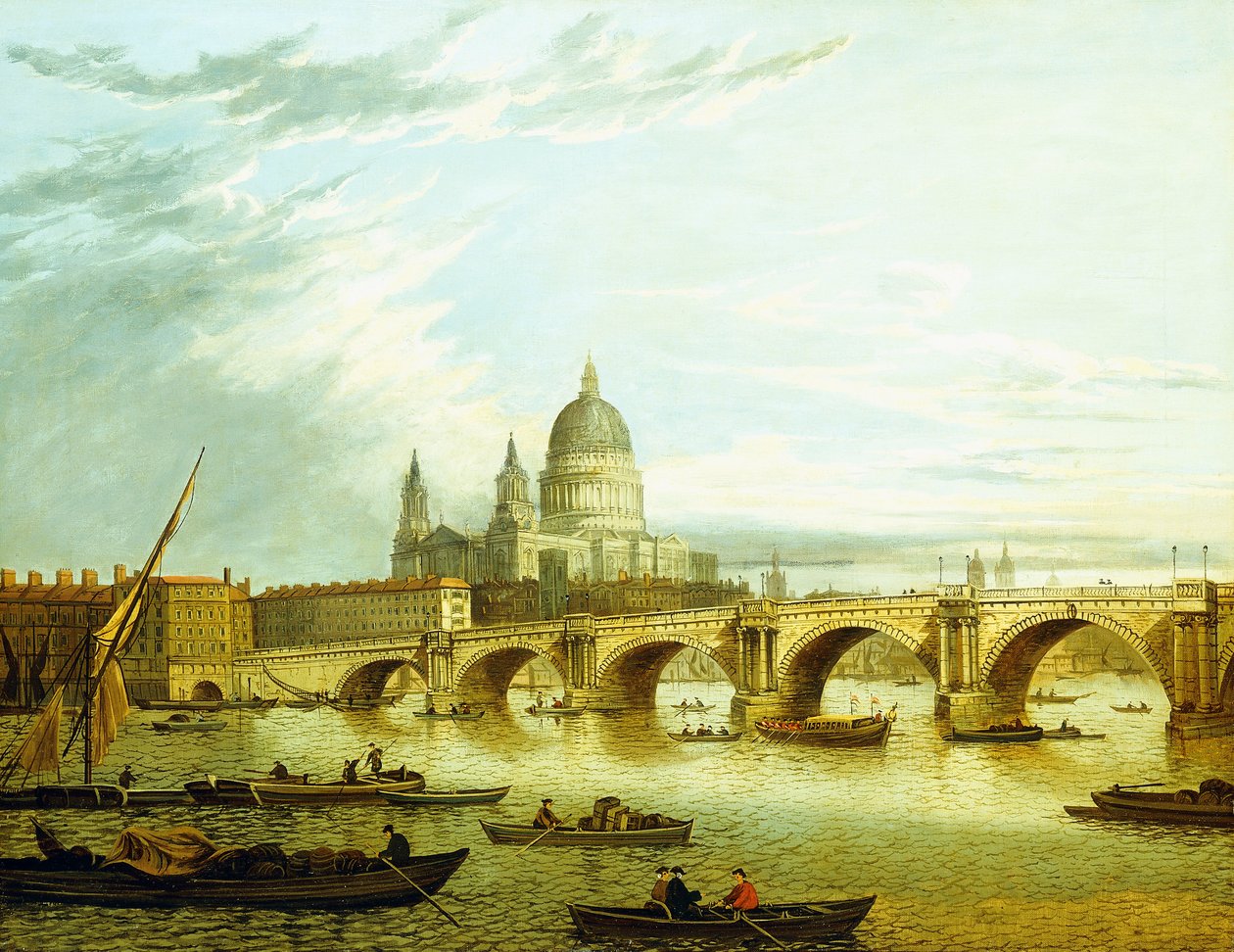 Uma vista da ponte de Blackfriars com Saint Paul "s, de John Paul