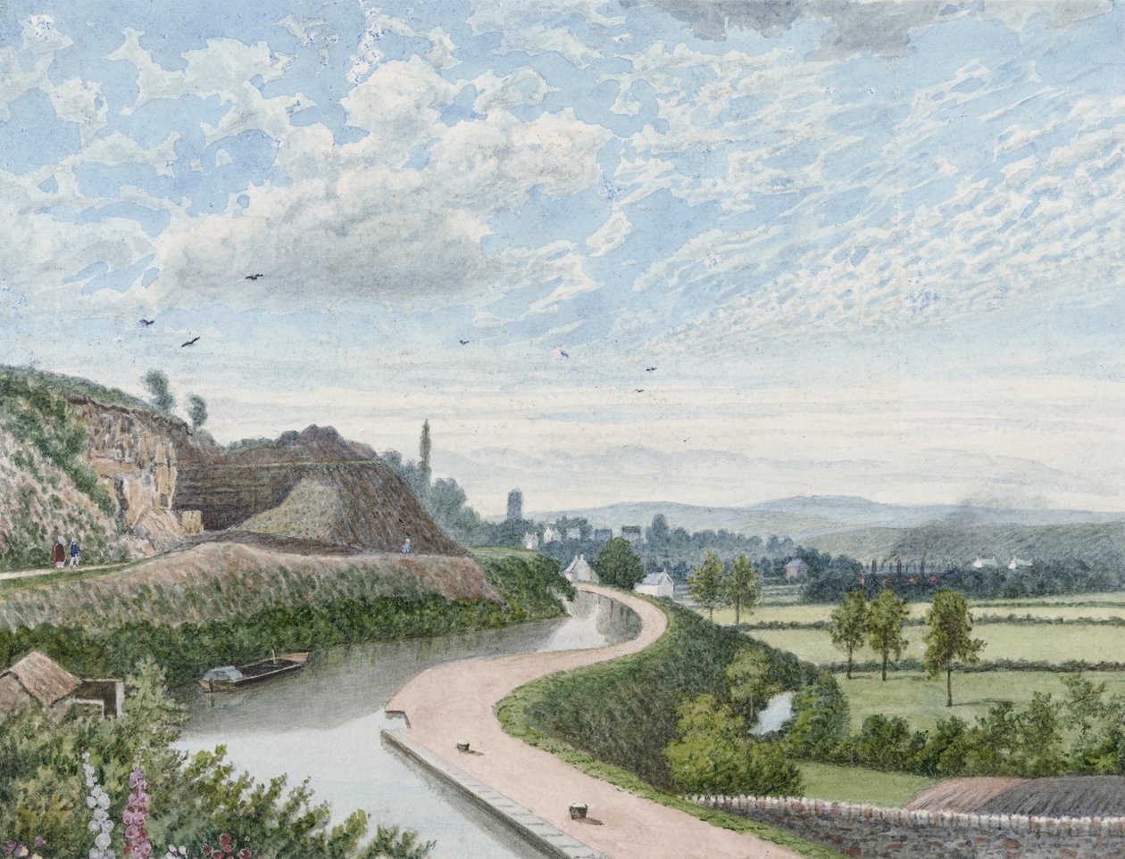 O canal de Glamorganshire em Ynysangharad de John Petherick