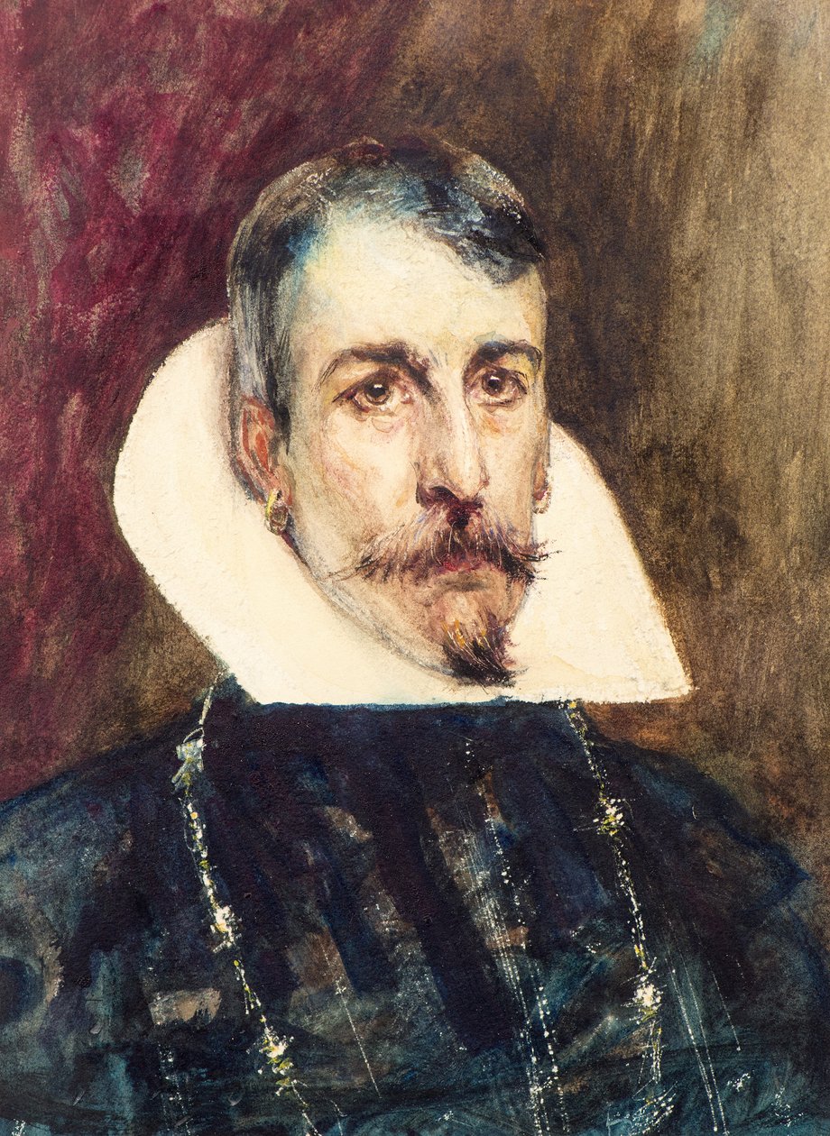 Um Grande da Espanha, c.1892 (aquarela) de John Pettie