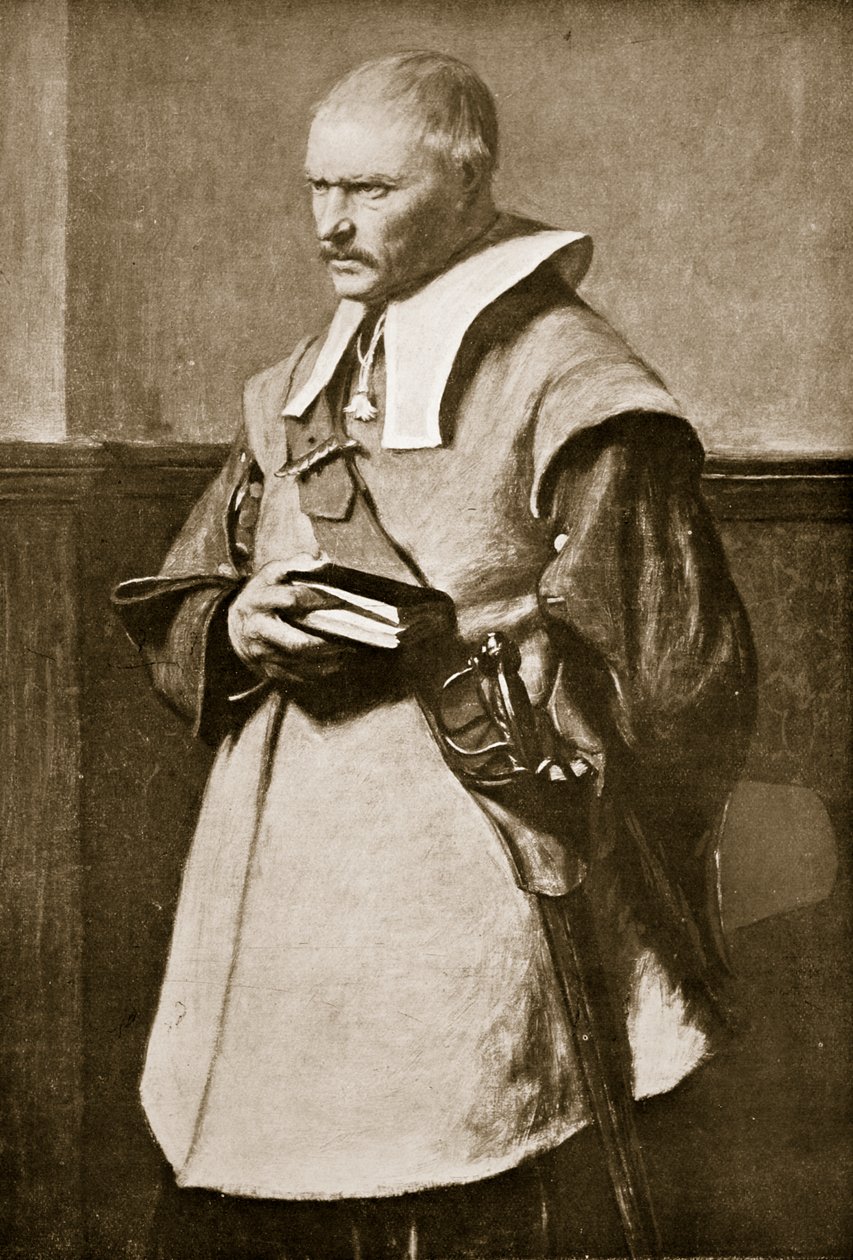 O puritano, ilustração da "História da nação britânica" de Hutchinson, c.1923 de John Pettie