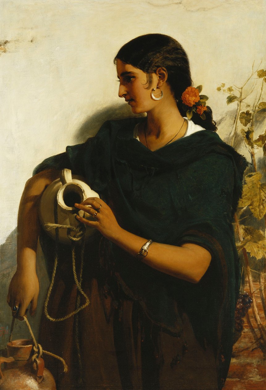 Um transportador de água cigana de Sevilha, 1855 de John Phillip