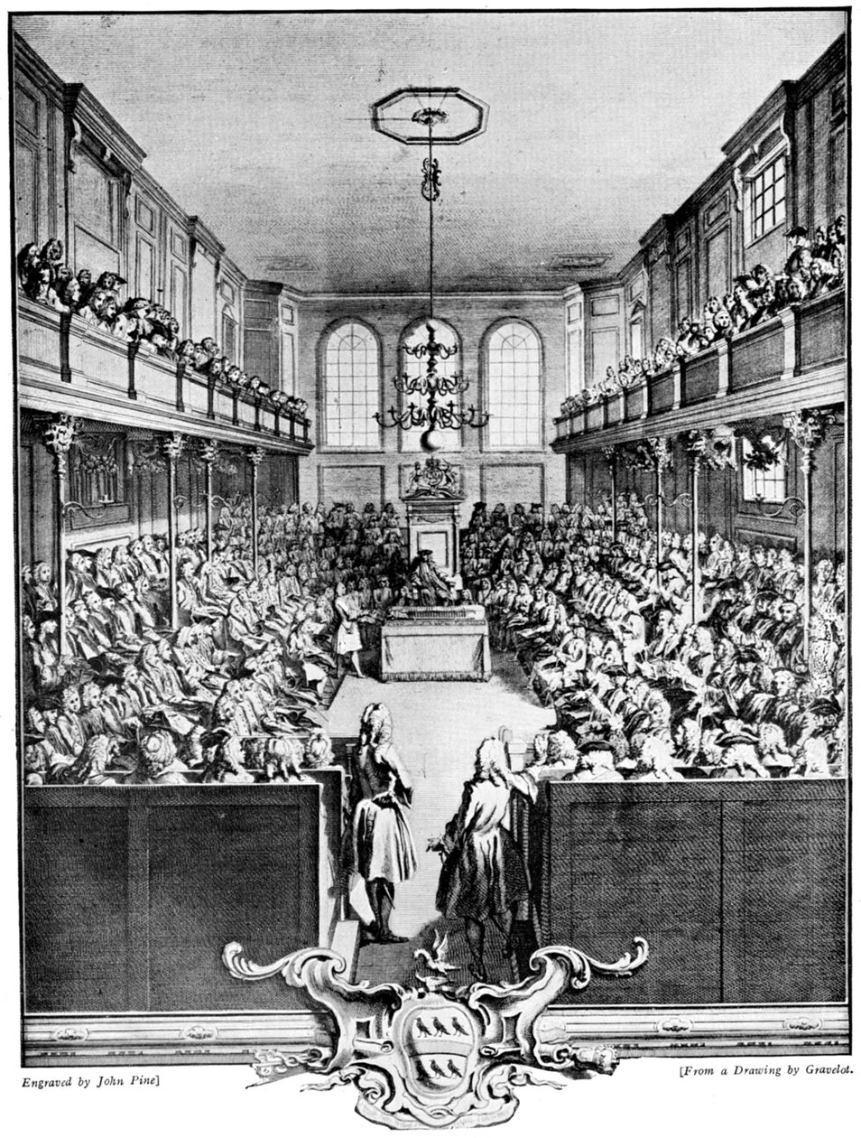 A Câmara dos Comuns, 1742, c1920 de John Pine