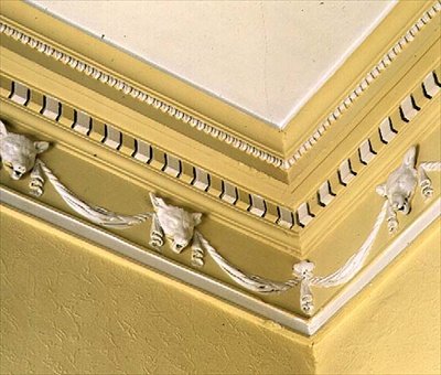 Friso neoclássico da sala de jantar, Belle Isle, Windermere, 1774 de John Plaw