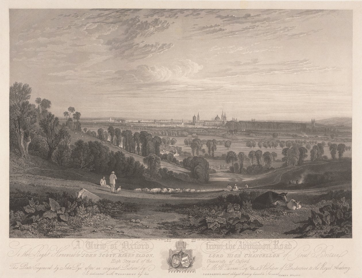 Uma vista de Oxford a partir da estrada de Abingdon de John Pye