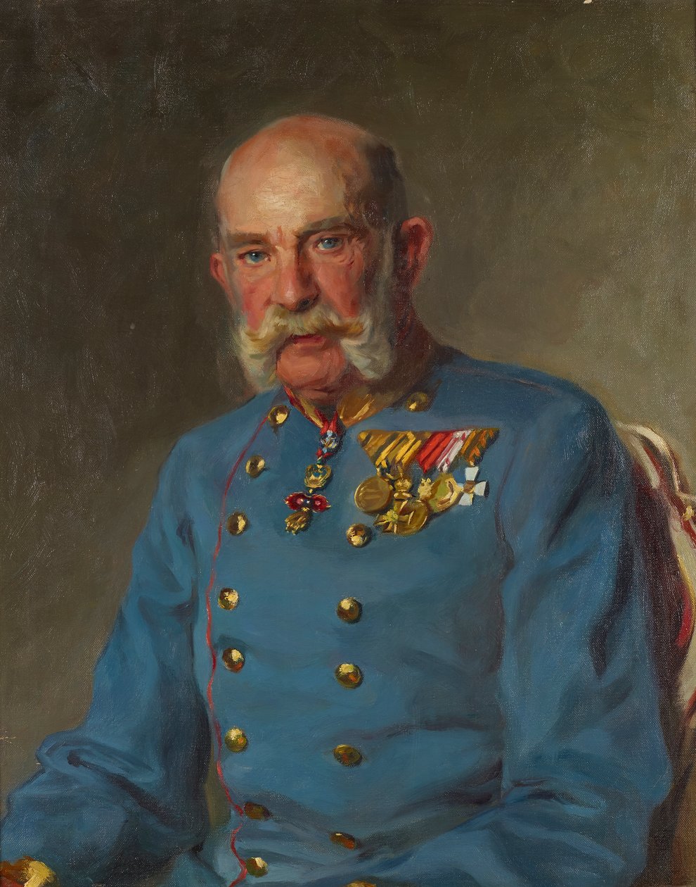 O imperador Francisco José I no uniforme de serviço de um marechal de campo austríaco de John Quincy Adams