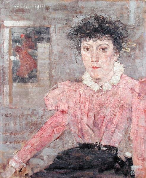 A Blusa Cor-de-Rosa (óleo sobre tela) de John Quinton Pringle