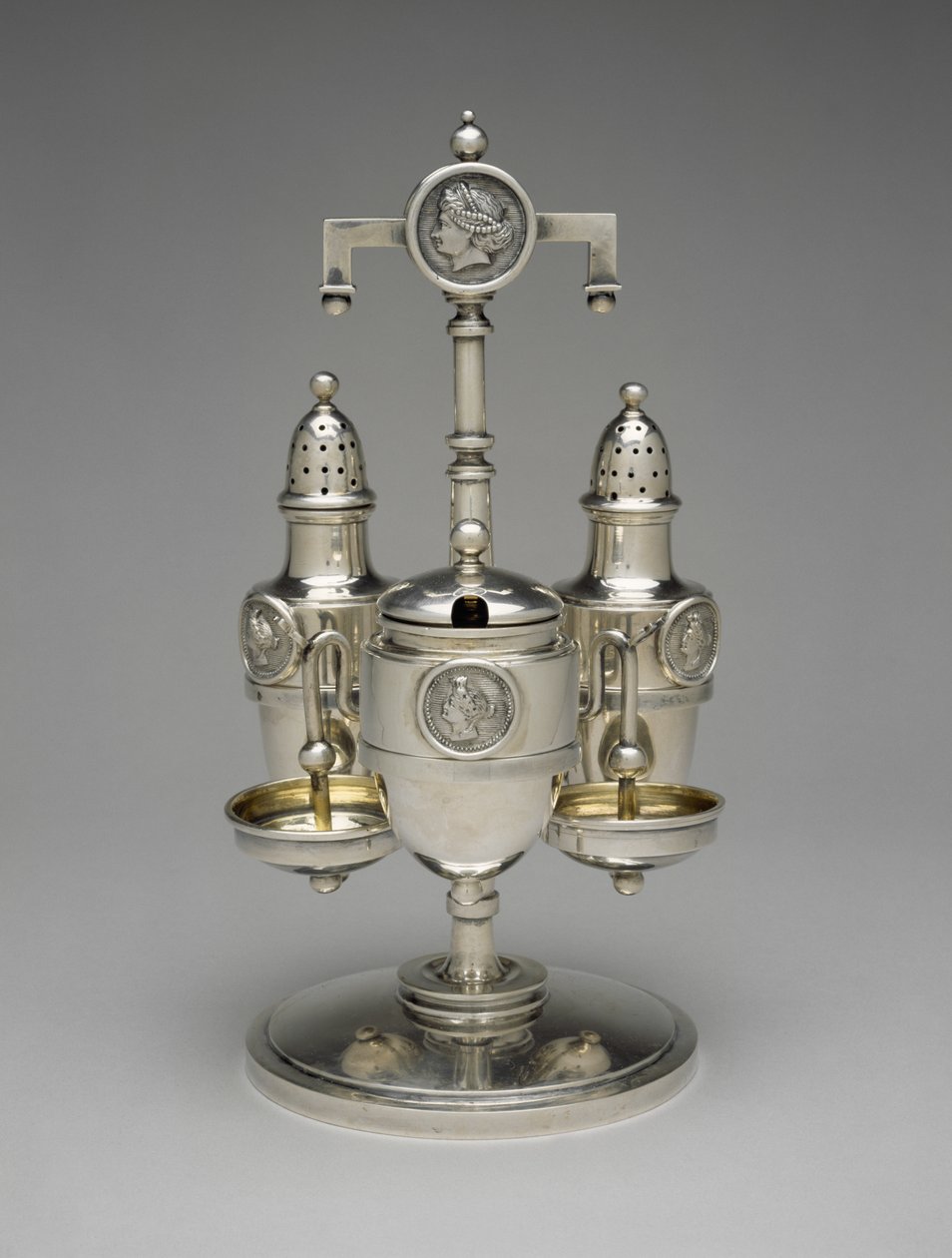 Conjunto de rodízios, c. 1862-1871 (prata com prata dourada) de John R. (attr.to) Wendt