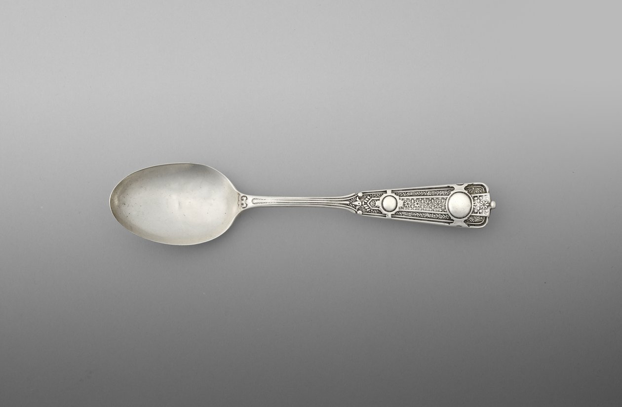 Colher de chá (uma de um par), c.1860-90 (prata) de John R. Wendt