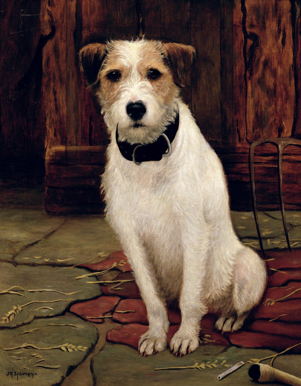 Retrato de terrier de John Rabone Harvey