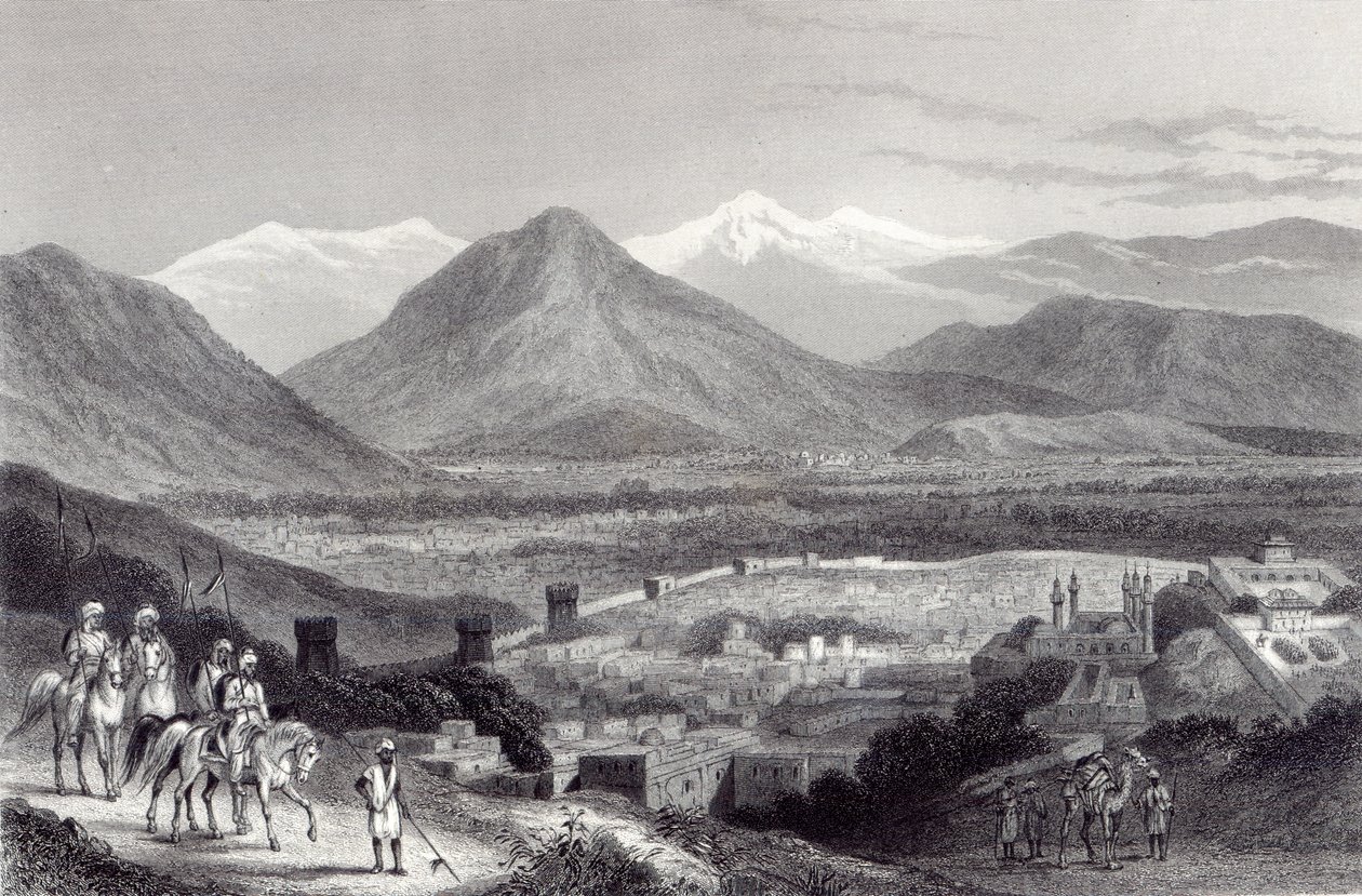 Cabul do Bala Hissar, gravado por J. Stephenson, c.1870 de John Ramage