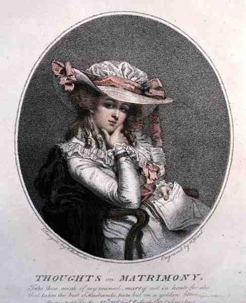 Thoughts on Matrimony, gravado por William Ward (1766-1826), pub. pelo artista de John Raphael (after) Smith