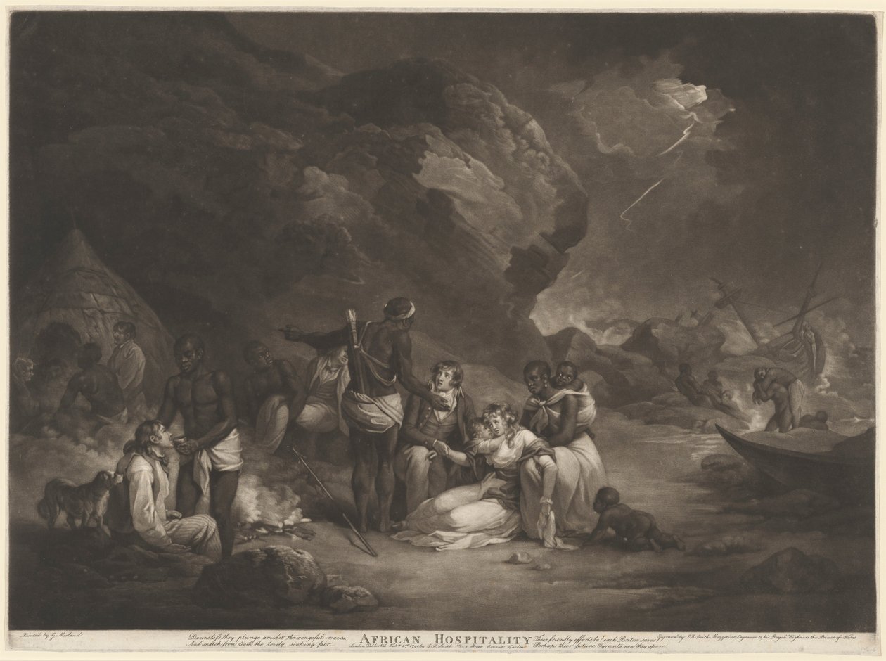 Hospitalidade Africana, 1791. de John Raphael Smith