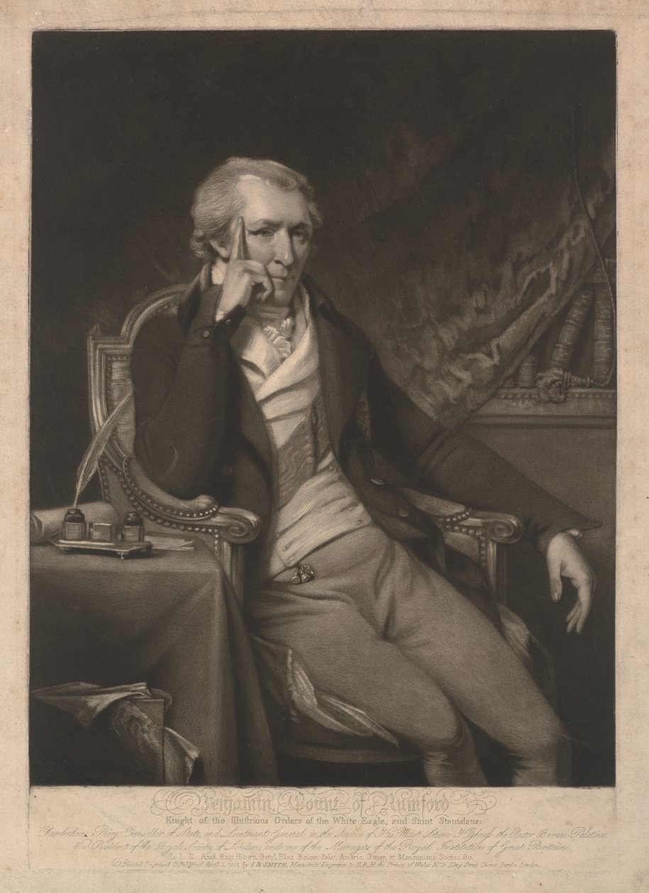 Benjamin Thompson, conde de Rumford de John Raphael Smith