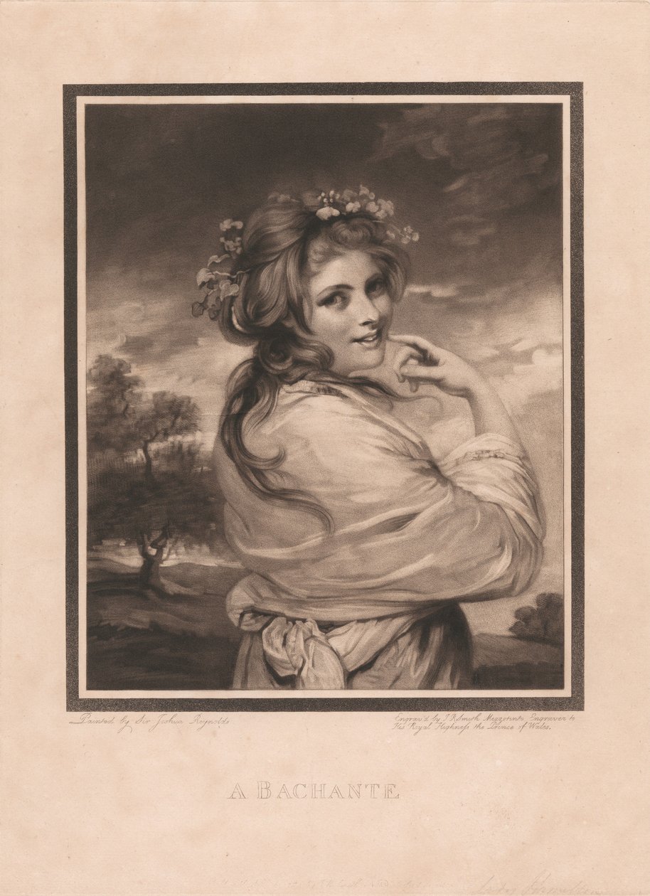 Emma Hart como bacante de John Raphael Smith