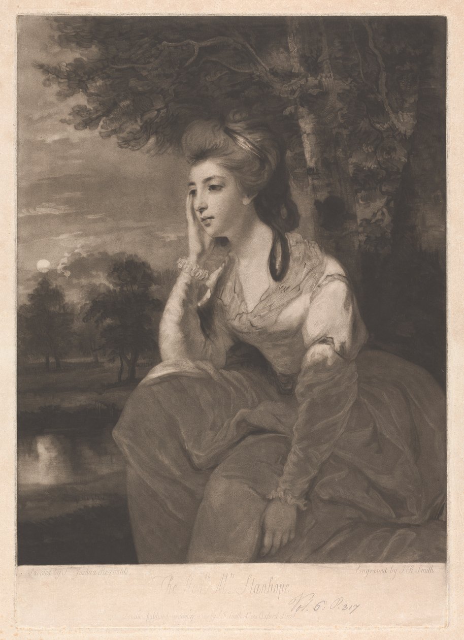 Honorável Sra. Stanhope de John Raphael Smith