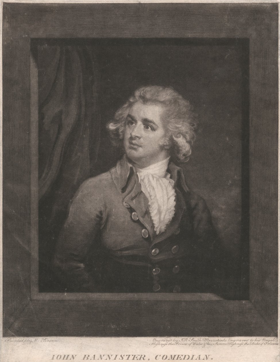 John Bannister, comediante, 1787 de John Raphael Smith