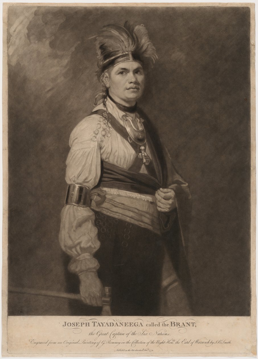 Joseph Tayadaneega, chamado Brant, o grande capitão das Seis Nações de John Raphael Smith