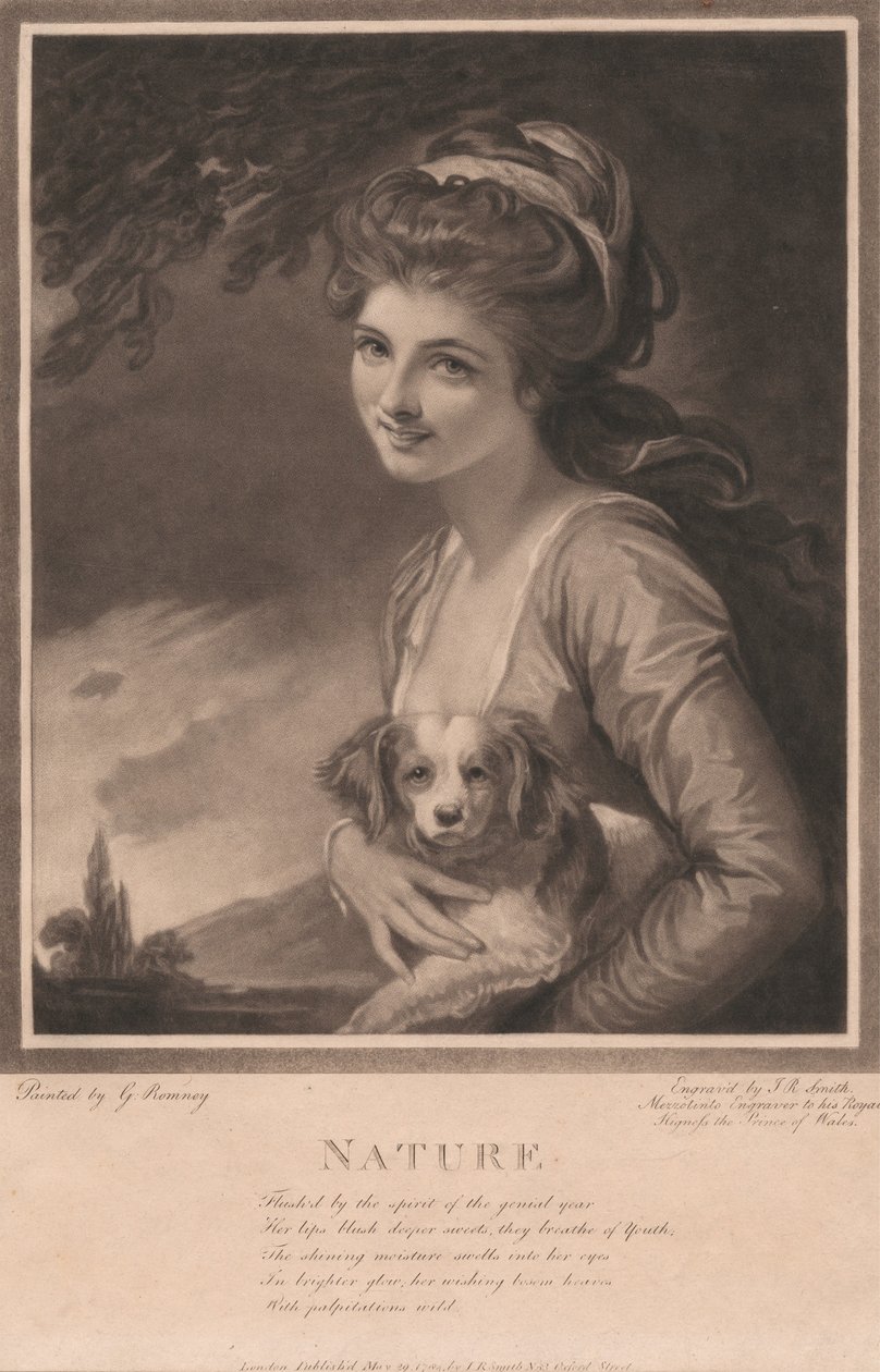 Lady Hamilton como «Natureza» de John Raphael Smith