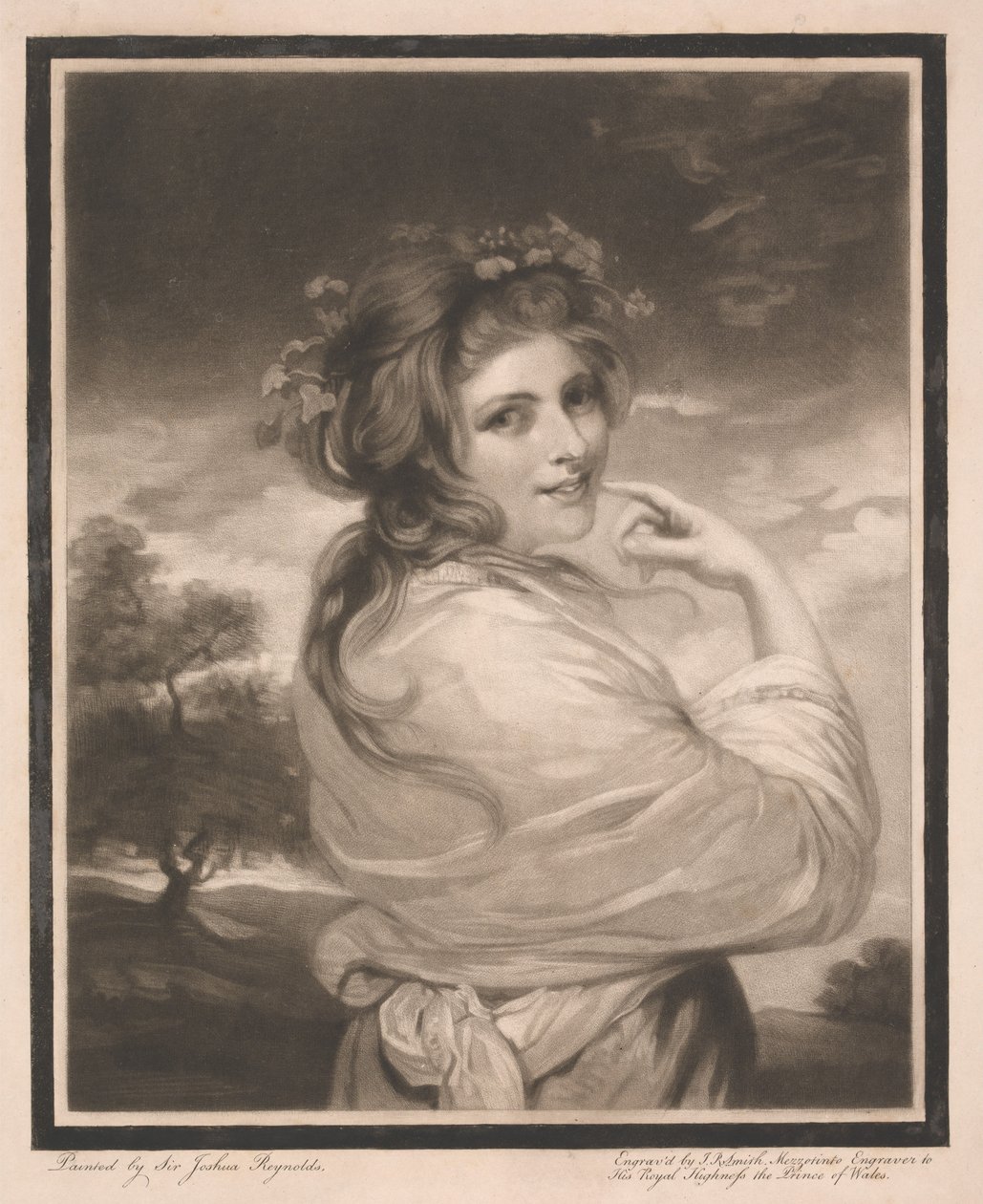 Lady Hamilton como bacante de John Raphael Smith