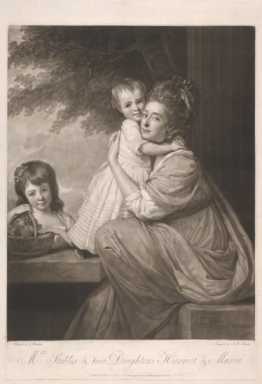 A Sra. Stables e as duas filhas, Harriet e Maria de John Raphael Smith
